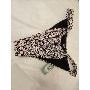Full Tilt SWIM Floral Bikini Bottoms Pink Purple Black XL